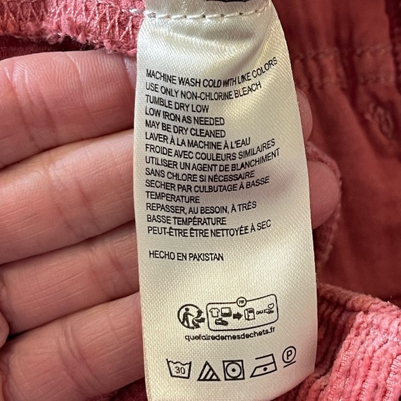 Pilcro The Yaya Mid-Rise Corduroy Crop Jeans, Color Pink/Rose, Anthropologie, 31 - Picture 7 of 16